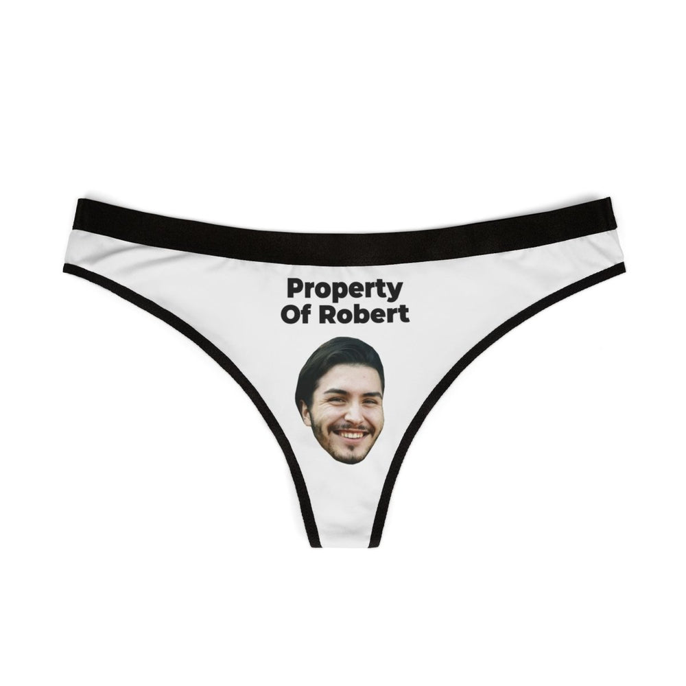 Custom Face Thongs Property Of Name