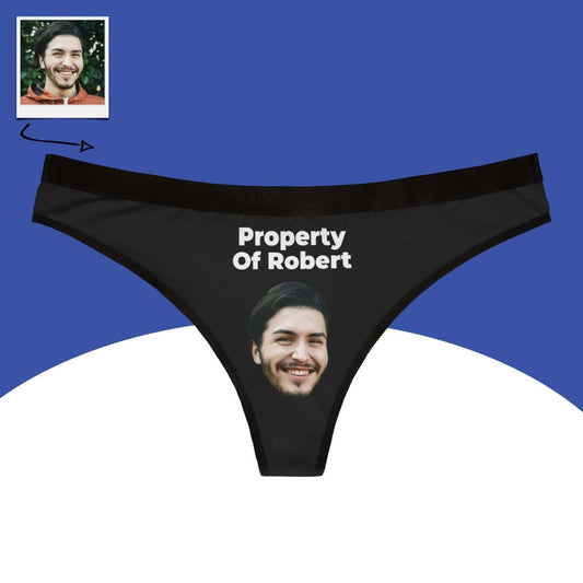 Custom Face Thongs With Property Of Name