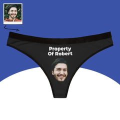 Custom Face Thongs Property Of Name