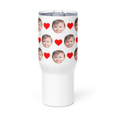 Custom Face Travel Mug With Handle