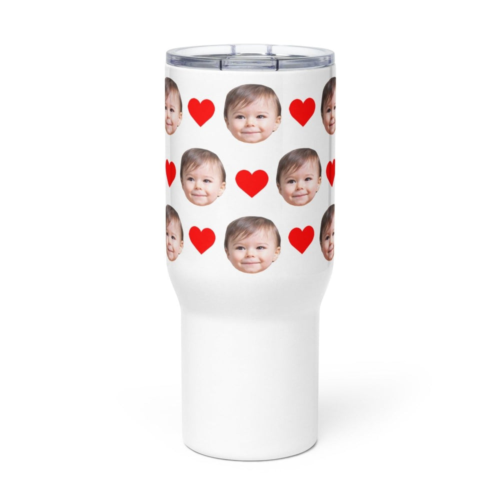 Custom Face Travel Mug With Handle