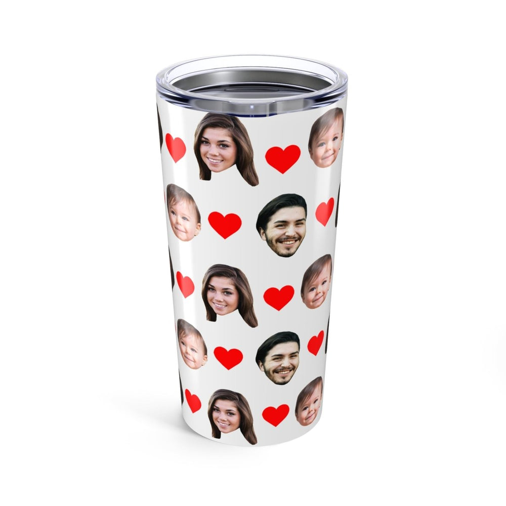 Custom Face Tumbler With Hearts