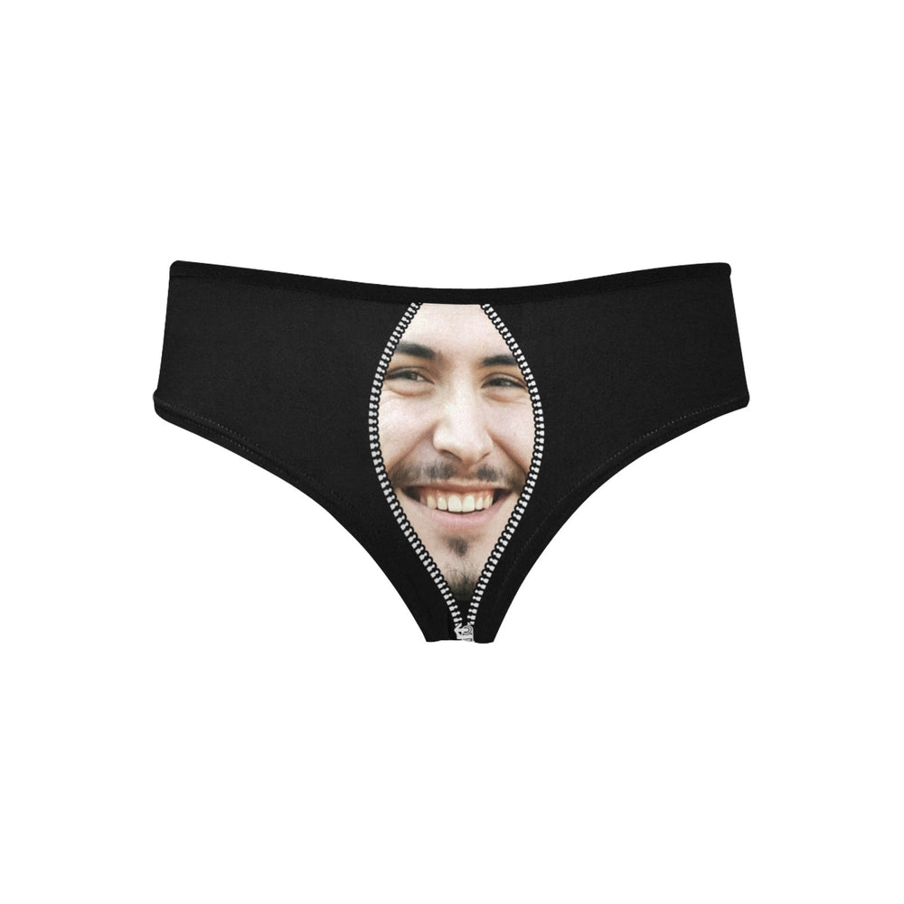Custom Face Zipper Panties Women's Hipster Panties (Model L33)