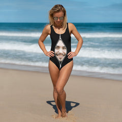 Custom Face Zipper Swimsuit