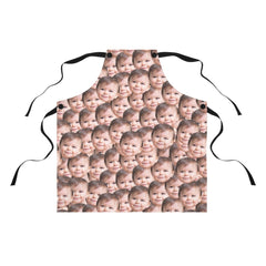 Custom Baby Faces Apron Personalized Photo Kitchen Apron Parents