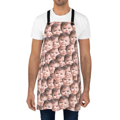 Custom Baby Faces Apron Personalized Photo Kitchen Apron Parents
