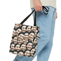 Custom Faces Tote Bag Personalized Photo Tote Bag