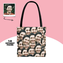 Custom Faces Tote Bag Personalized Photo Tote Bag