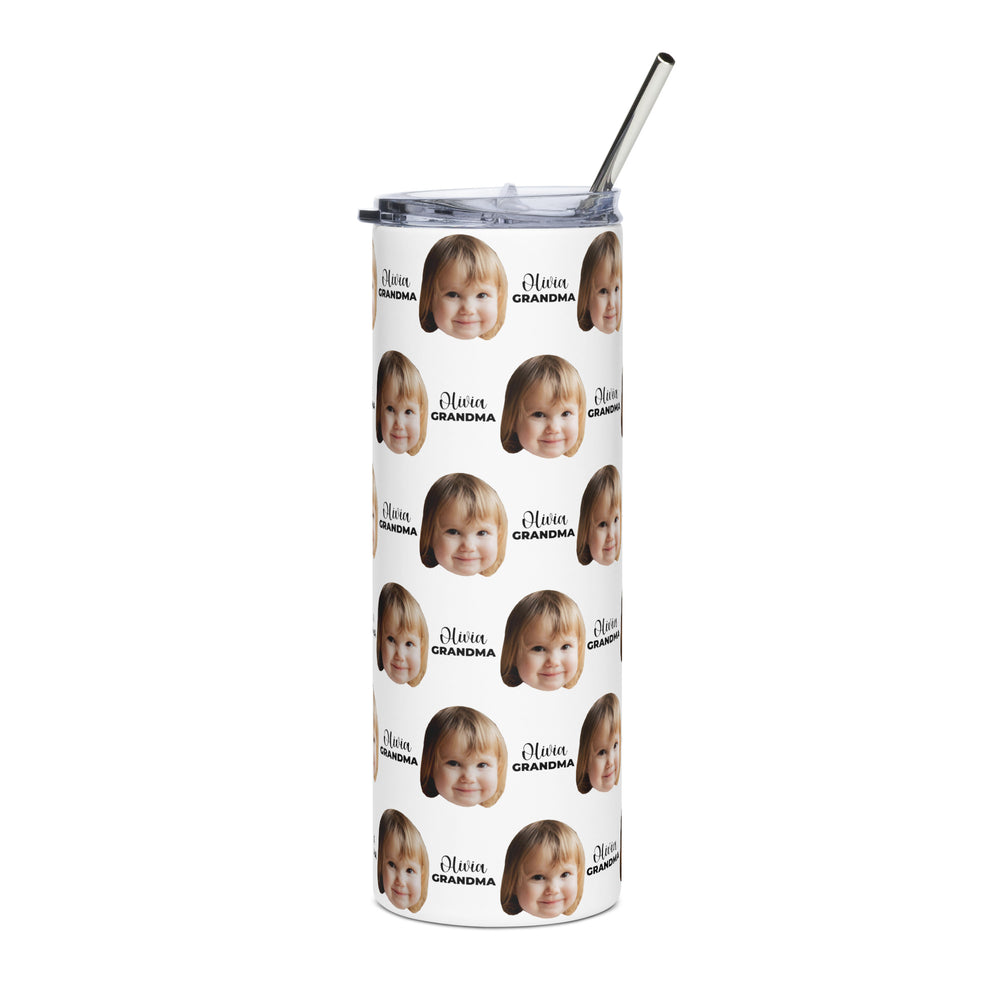 Custom Kid Face Tumbler With Text