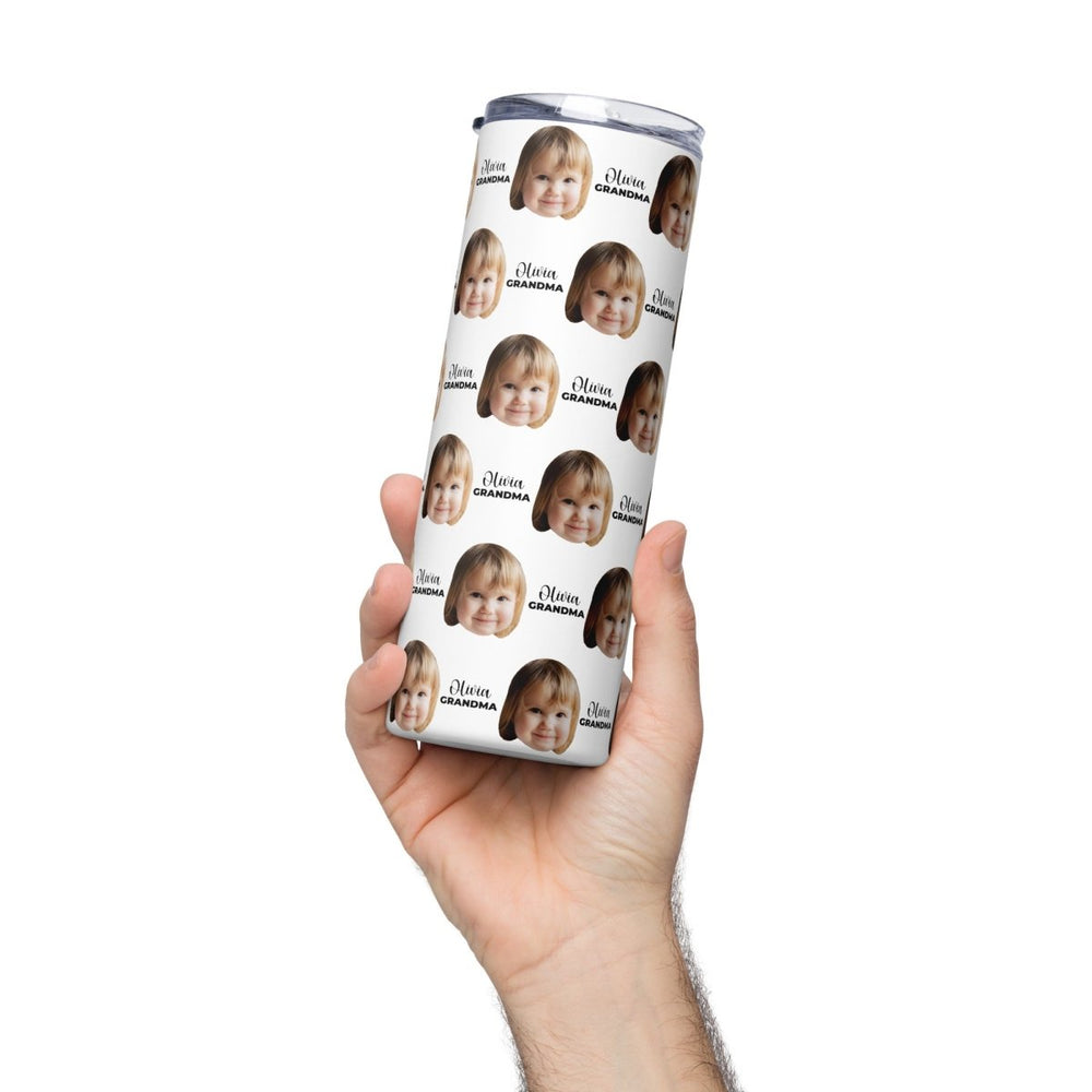 Custom Kid Face Tumbler With Text