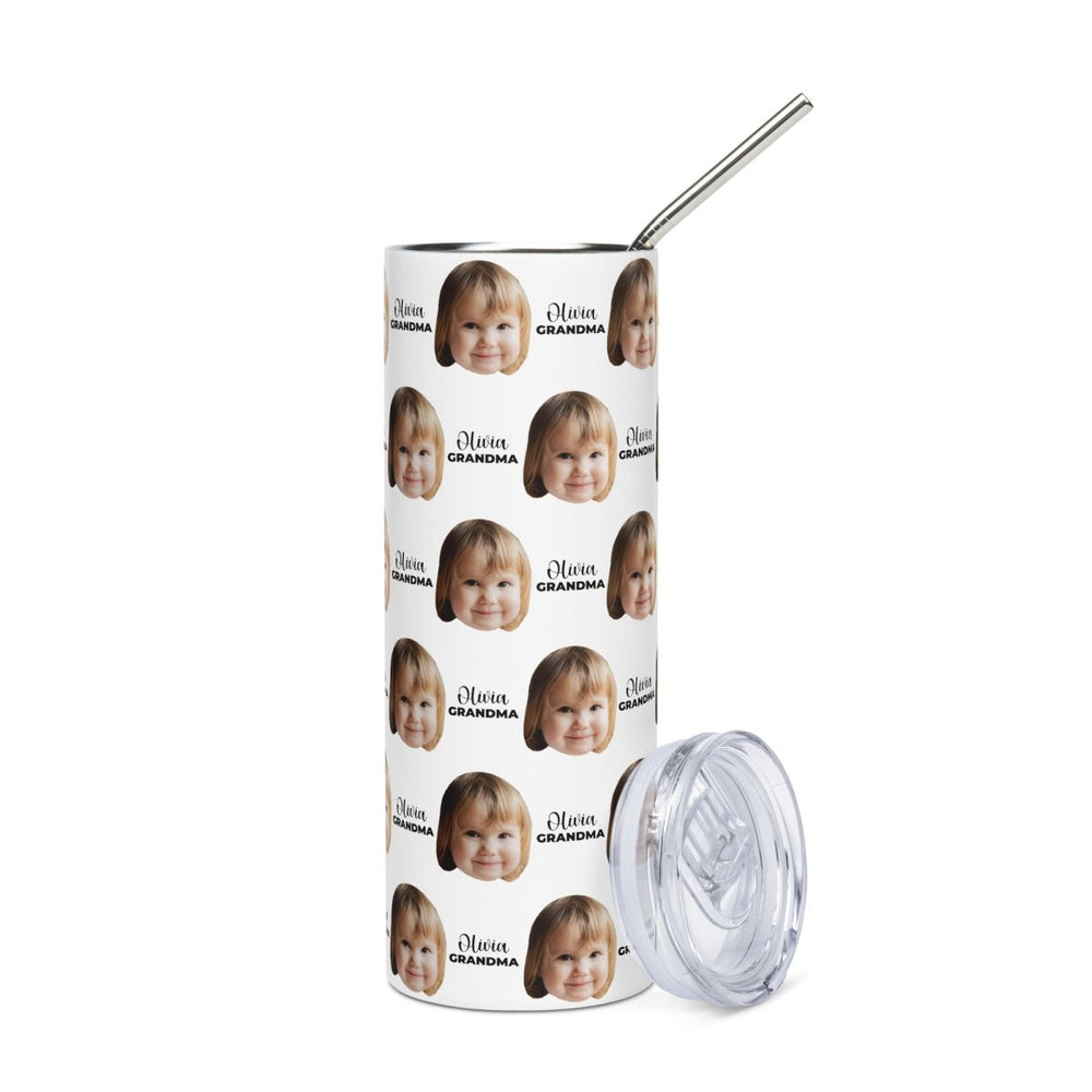 Custom Kid Face Tumbler With Text