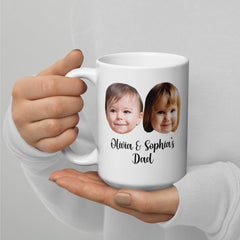 Custom Kids Names Dad Mug With Photo