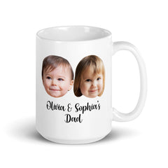Custom Kids Names Dad Mug With Photo