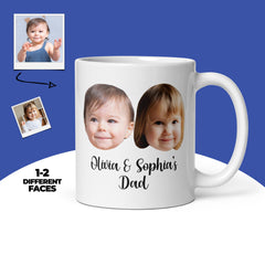 Custom Kids Names Dad Mug With Photo