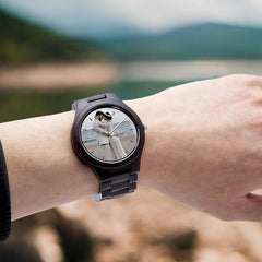 Custom Olive Lumber photo Watch