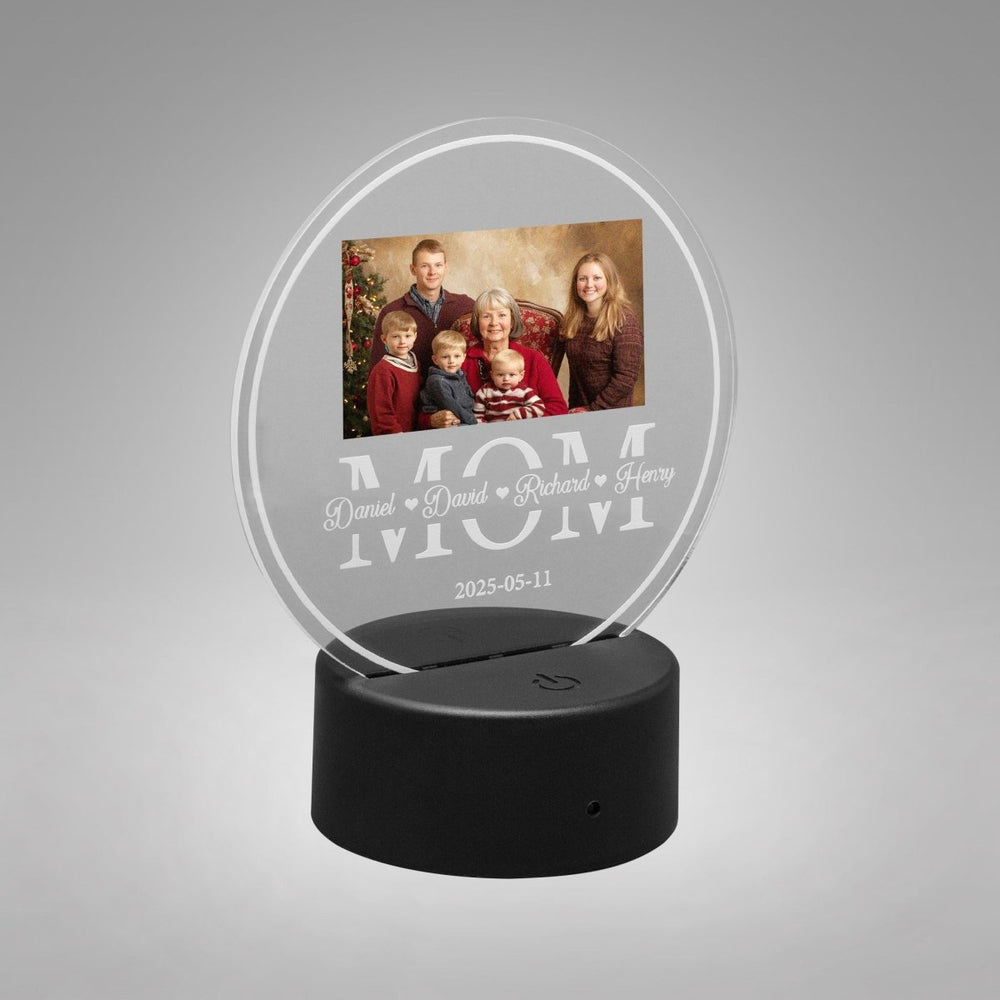 Custom Mom Photo Acrylic Gift With Kids Names