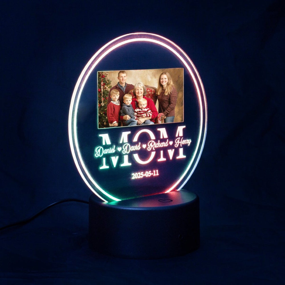 Custom Mom Photo Acrylic Gift With Kids Names