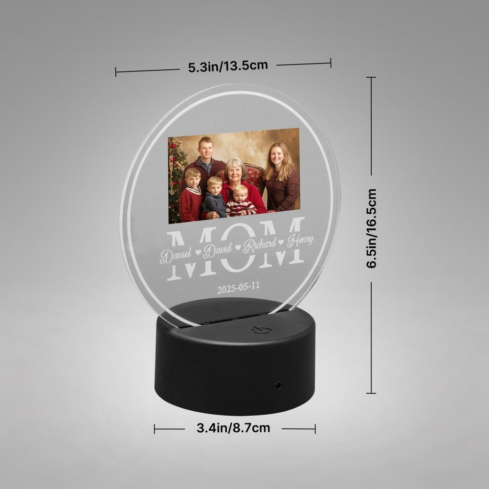Custom Mom Photo Acrylic Gift With Kids Names