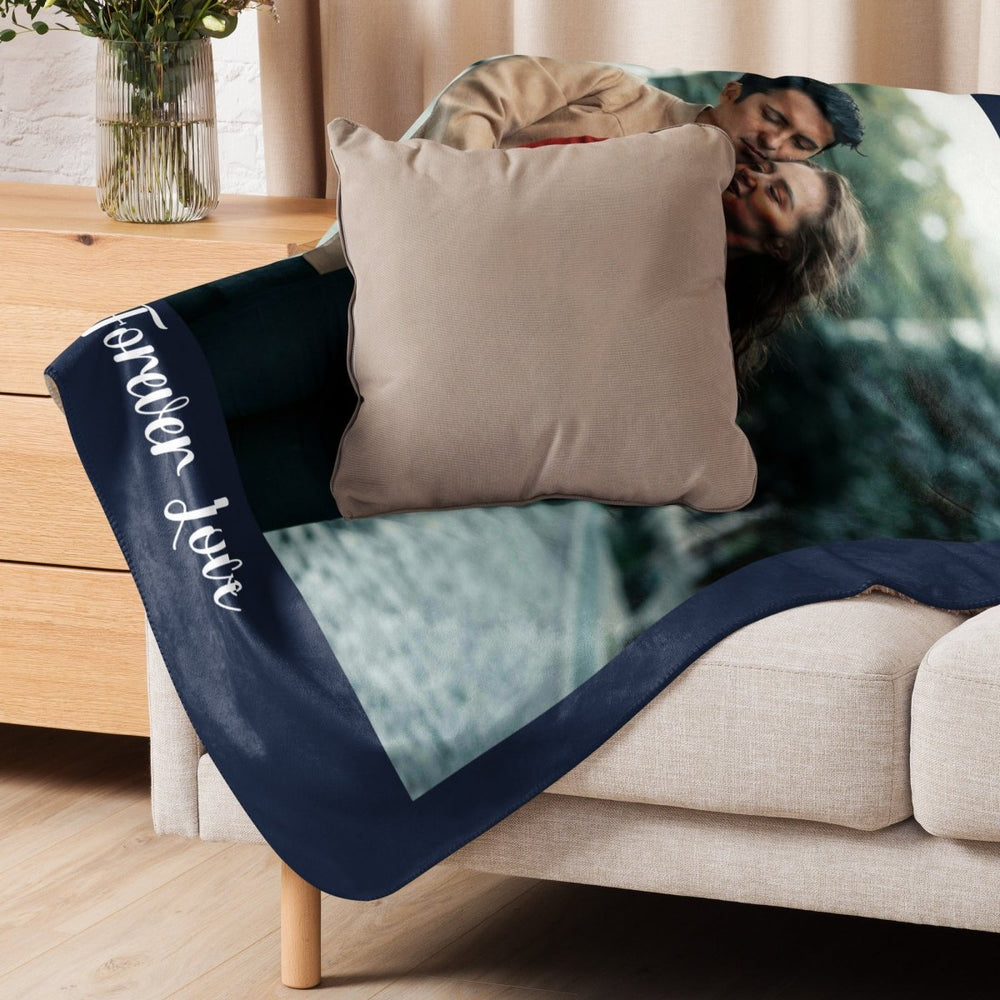 Custom Photo Blanket With Text