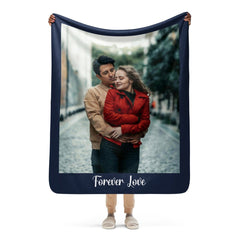 Custom Photo Blanket With Text