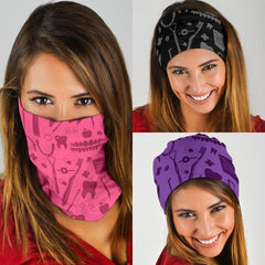 Dental Pattern Bandana Dentist Themed Face Cover