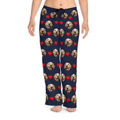 Custom Dog Face Pajama With Hearts