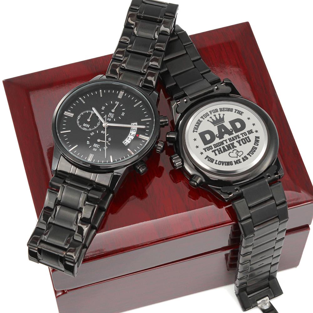 Engraved Stepdad Watch Thank You For Being My Dad