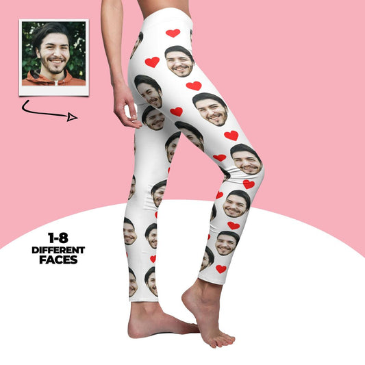 Face Leggings Personalized Hearts Leggings