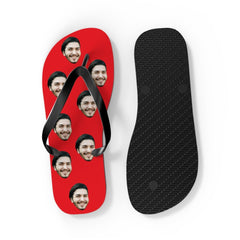 Groomsmen Face Flip Flops Fun Personalized Wedding Footwear