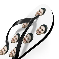Groomsmen Face Flip Flops Fun Personalized Wedding Footwear