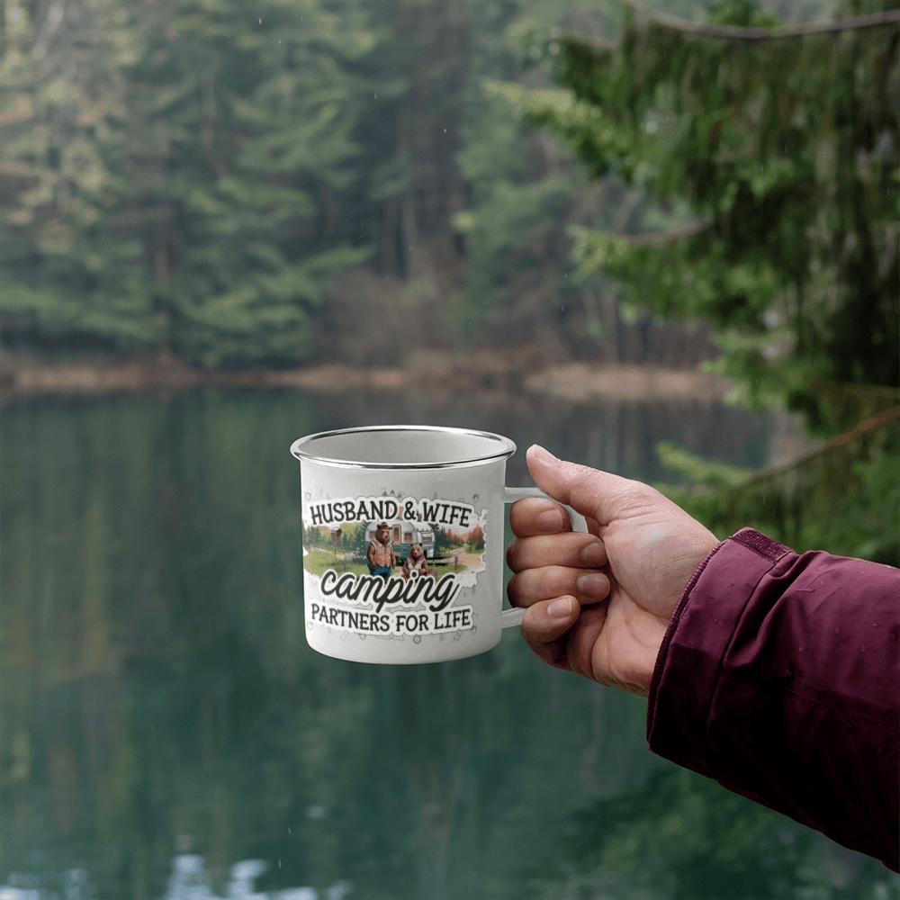 Husband And wife Enamel Camping Mug