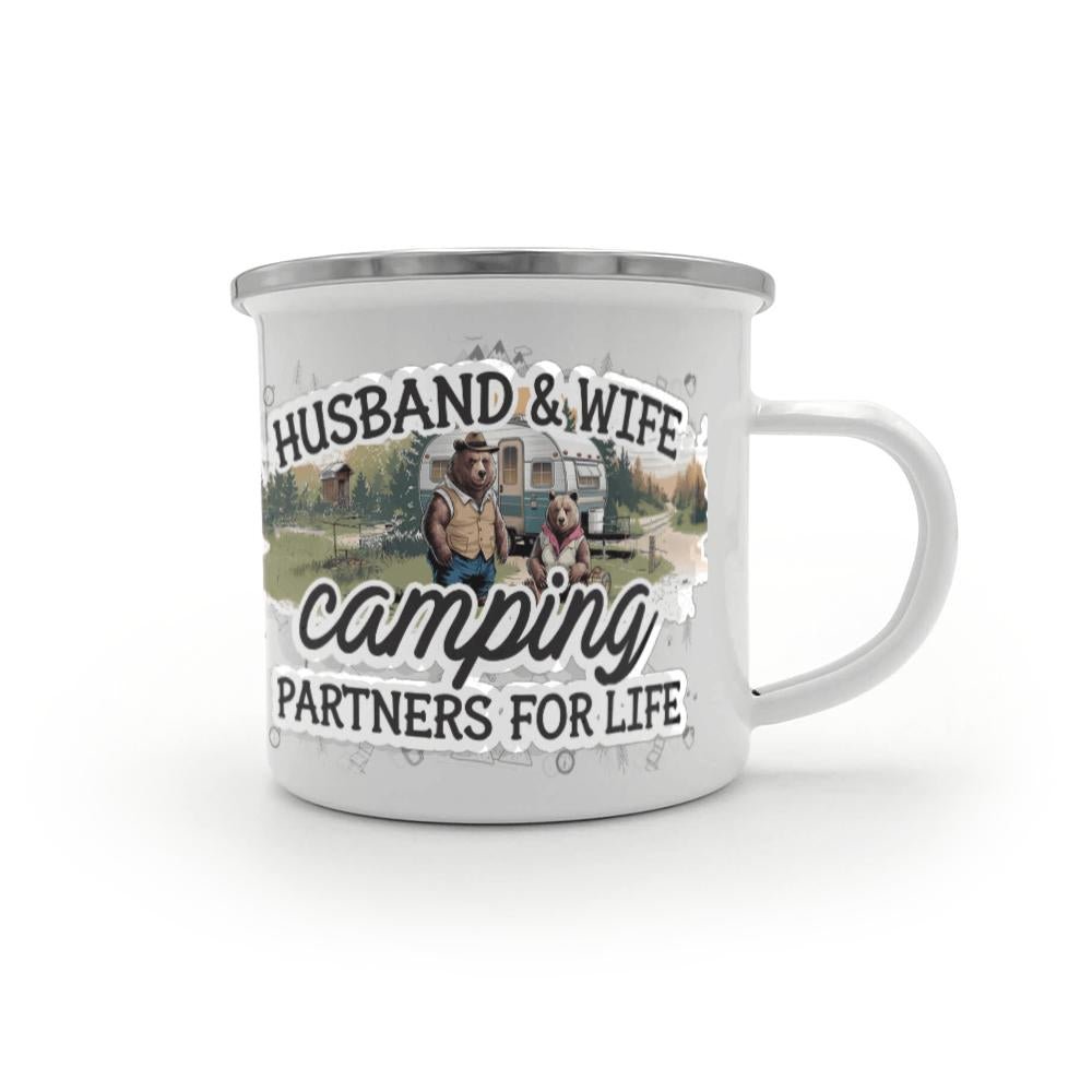Husband And wife Enamel Camping Mug