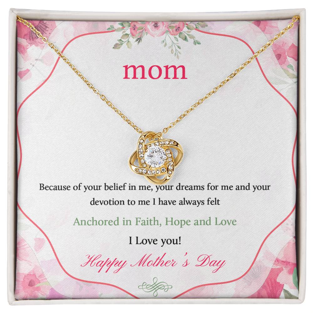 Love Knot Necklace Honoring Mom’s Endless Faith And Sacrifice