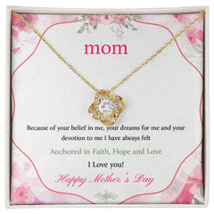 Love Knot Necklace Honoring Mom’s Endless Faith And Sacrifice