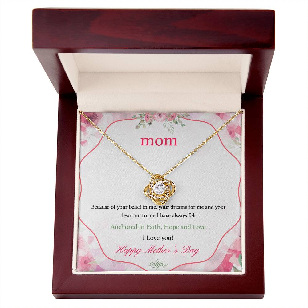 Love Knot Necklace Honoring Mom’s Endless Faith And Sacrifice