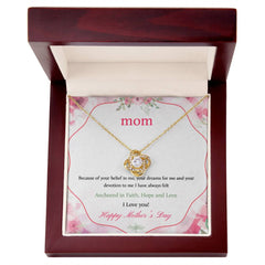 Love Knot Necklace Honoring Mom’s Endless Faith And Sacrifice