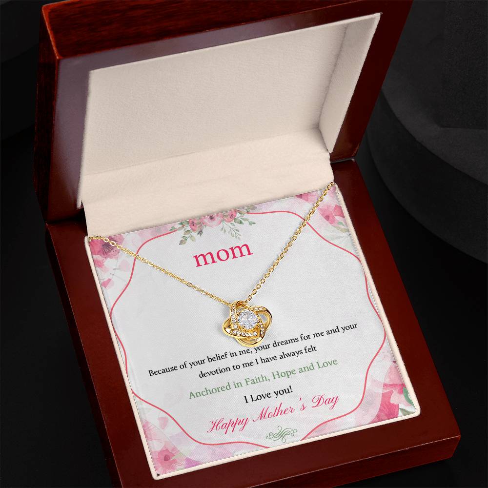 Love Knot Necklace Honoring Mom’s Endless Faith And Sacrifice