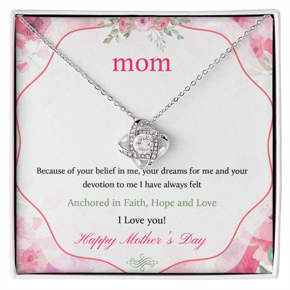 Love Knot Necklace Honoring Mom’s Endless Faith And Sacrifice