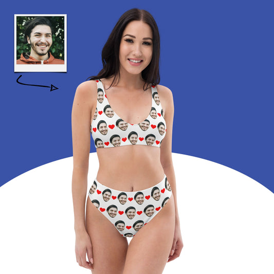 Custom Face Bikini With Hearts