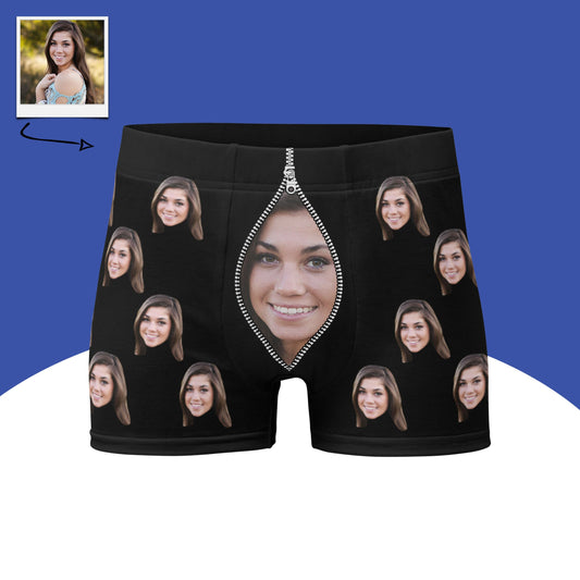 Personalized Faces Zipper Boxers
