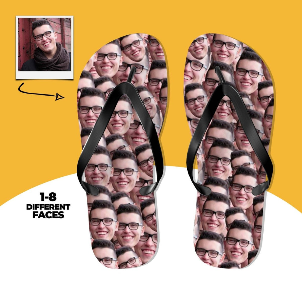 Crazy Faces Flip Flops