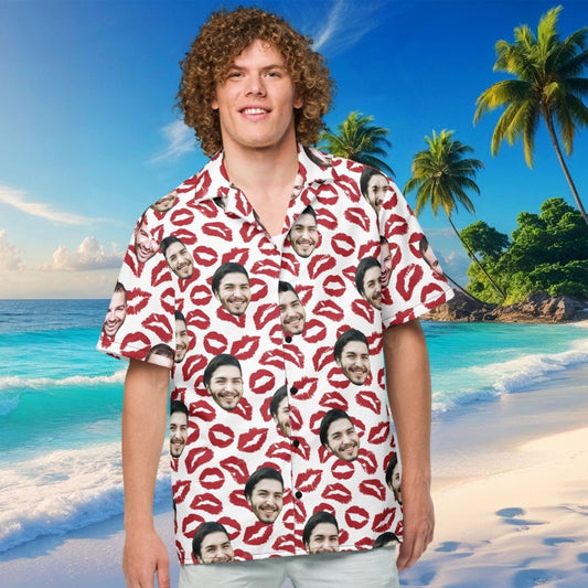 Custom Face Kiss Personalized Photo Shirt