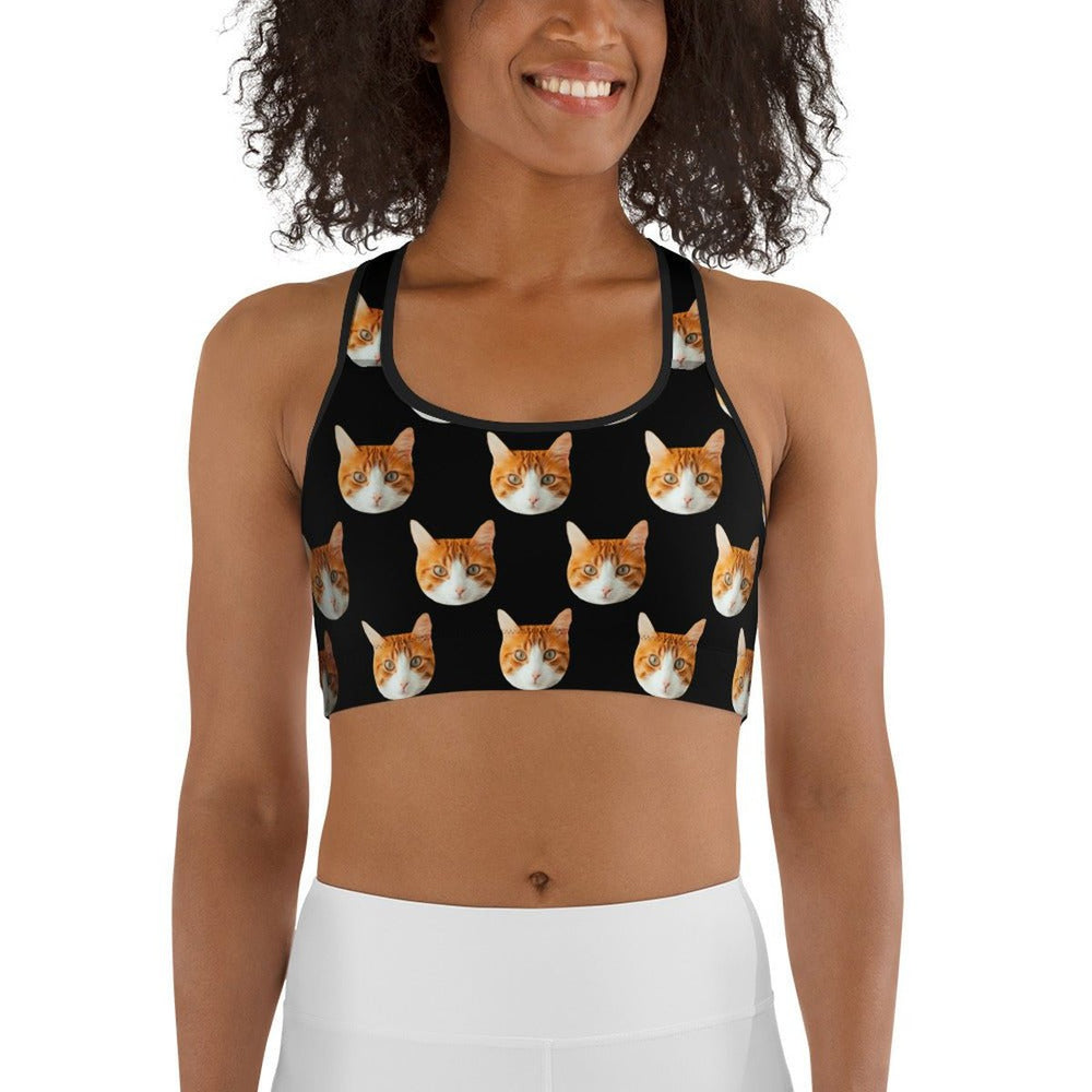 Personalized Cat Face Bra