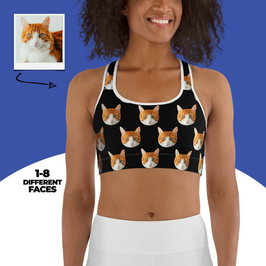 Personalized Cat Face Bra
