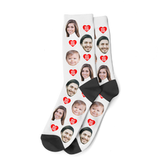 Personalized Dad Socks With Hearts