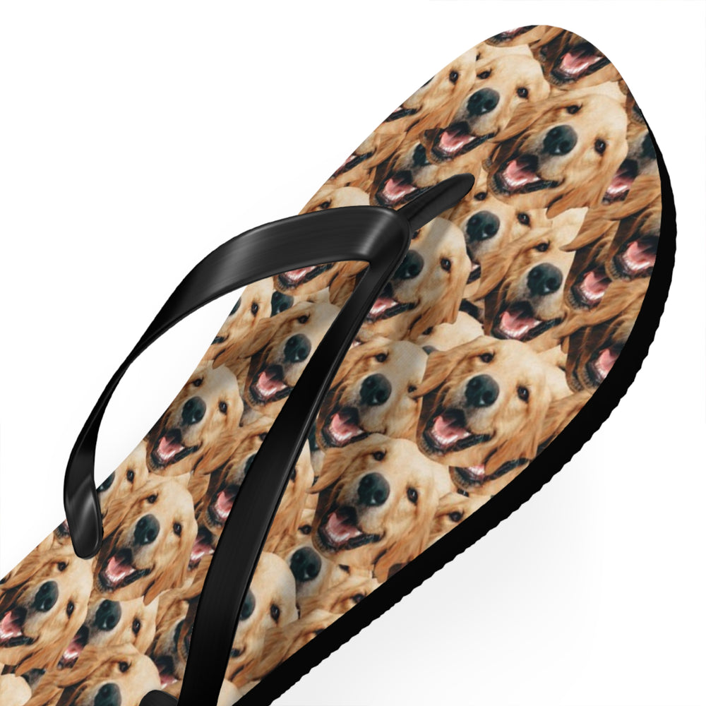 Personalized Dog Faces Flip Flops Fun Pet Themed Summer Sandals