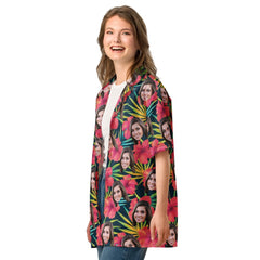 Personalized Face Hawaiian Shirt Flower Print