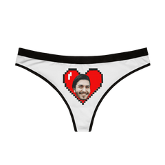Personalized Heart Face Thong