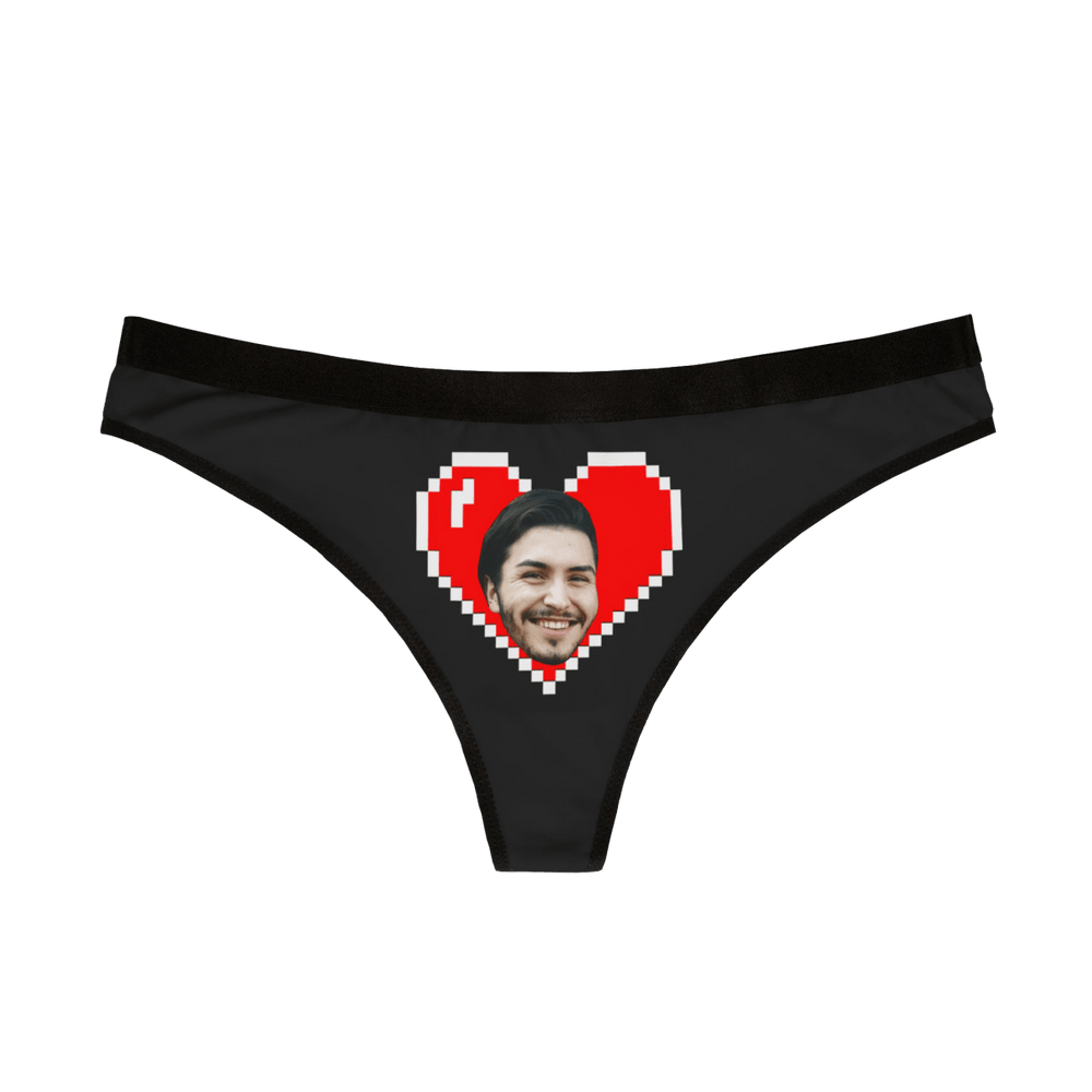 Personalized Heart Face Thong