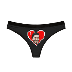 Personalized Heart Face Thong